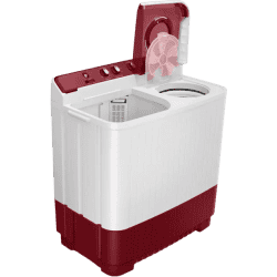 SAMSUNG 11.5 Kg Semi Automatic Top Load |  WT11A4600RR/TL | Grey, Red