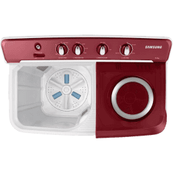 SAMSUNG 11.5 Kg Semi Automatic Top Load |  WT11A4600RR/TL | Grey, Red