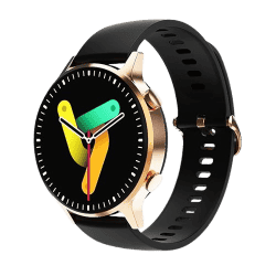 Pebble Vast | PFB207 | Amoled Display Always On Display BT Calling | MIDNIGHT GOLD