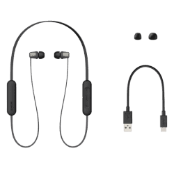 Sony Wireless in-Ear Headphones | WI-C310 | 15 Hours Battery Life | Black