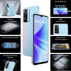 OPPO A77  |  128 GB | 4 GB RAM | SKY BLUE