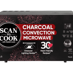 LG Charcoal Countertop Microwave Oven | 28 L | Scan to Cook Wi-Fi Enabled | Black | MJEN286VIW