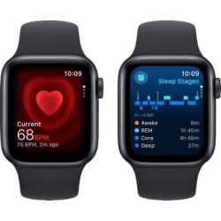 Apple Watch SE | GPS + Cellular 40mm Midnight Case & Midnight Sport Band | Midnight Strap