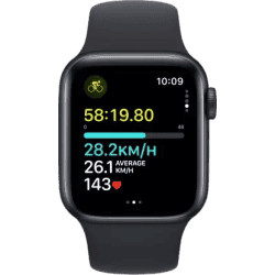 Apple Watch SE | GPS + Cellular 40mm Midnight Case & Midnight Sport Band | Midnight Strap