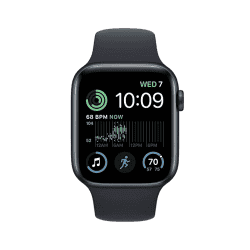 Apple Watch SE with Sports Band | 44mm Retina LTPO OLED Display |  Midnight Aluminium Case | MNPY3HN/A