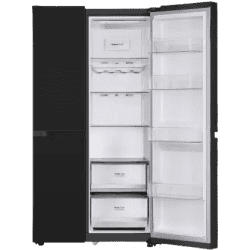 LG Frost Free Side by Side Refrigerator | GL-B257DBMX | 655 L | Black Glass