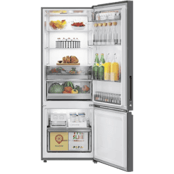 Haier  Refrigerator | HRB-3664PKG-E  | 346 L | Frost Free Double Door Bottom Mount 3 Star Refrigerator | BLACK GLASS