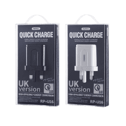 Remax RP-U16 Quick Charge 3.0A UK Plug Charger Adapter
