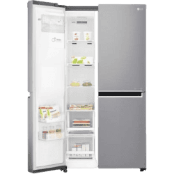 LG 668 L Frost Free Side by Side Refrigerator with with Hygiene Fresh+ and Smart ThinQ |WiFi Enabled | Shiny Steel | GC-L247CLAV