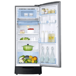 SAMSUNG 192 L Direct Cool Single Door 2 Star Refrigerator-RR20A1Z1BS8/HL | Elegant Inox