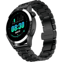 Fire-Boltt Ultimate Stainless Steel Luxury Smartwatch, Bluetooth Calling | 1.39" | Black Metal