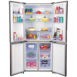 Haier 531 L Frost Free French Door Bottom Mount Inverter Technology Star Convertible Refrigerator  |  HRB-550KG  | Black |