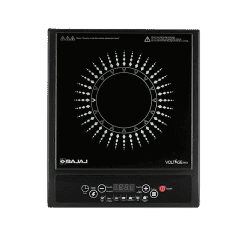 Bajaj Splendid 120TS Induction Cooktop With Tact Switch Stove | 1200 Watts | Digital Led Display  | Black & White