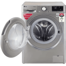 LG 8 kg Fully Automatic Front Load with In-built Heater | FHV1408ZWP | Silver