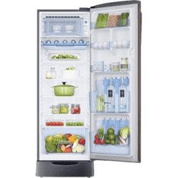 SAMSUNG 255 L Direct Cool Single Door 3 Star Refrigerator with Base Drawer  | RR26T389YDX/HL | Luxe Brown