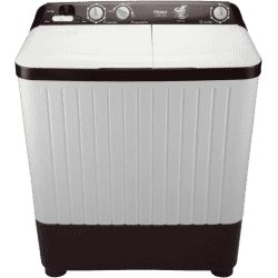 Haier 6.5 kg Semi Automatic Top Load | HTW65-187BO | White, Maroon