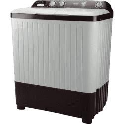 Haier 6.5 kg Semi Automatic Top Load | HTW65-187BO | White, Maroon