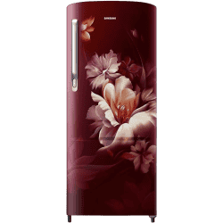 Samsung Direct Cool Single Door Refrigerator | 183 L | 3Star | Digital Inverter | Midnight Blossom Red | RR20D1723RZ/HL
