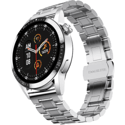 Fire-Boltt Ultimate Stainless Steel Luxury Smartwatch | Bluetooth Calling | Silver Metal | BSW158