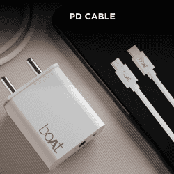 BOAT DV 22.5W QCPD White with Free PD Cable | White