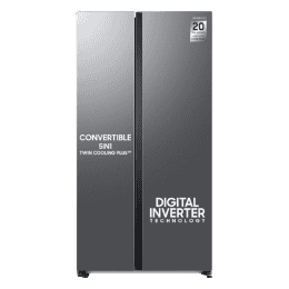 Samsung Side By Side Inverter Refrigerator | 653L | WI-FI Enabled SmartThings | Refined Inox | RS76CG8103S9HL