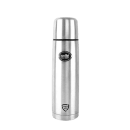 Cello Easy Style Double Walled Flask with Thermal Jacket | Hot and Cold | 750ml | Stainless Steel | Silver