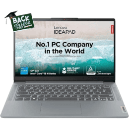 Lenovo IdeaPad Slim 3 Thin & Light Laptop | Intel Core i5 | 12th Gen | 8 GB | 512 GB SSD | Arctic Grey