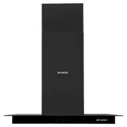 Faber Hercules ISOLA DTC BK | 90cm | 1000m3/hr | Ducted Ceiling Mounted Chimney with Touch Control Panel | Black