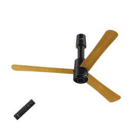 V-Guard INSIGHT-G Ceiling Fan | 1200 mm | BLDC Motor | Remote Control | Choco Gold Wood