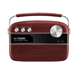 Saregama Carvaan Malayalam Portable Bluetooth Speaker | Cherrywood Red | SC03