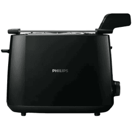 Philips Daily Collection 2 Slice Pop Up Toaster | Integrated Bun Rack | 600 W | Black | HD2583/90