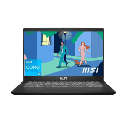 MSI Modern 14 Laptop | 12th Gen | i3 | 1215U | 8 GB | 512 GB SSD | Classic Black | C12MO 1213IN