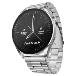 Fastrack Dezire FX1 Luxury Metal Smartwatch | UltraVU HD Display | 1.38 Inch | Silver