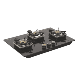 Vidiem Vogue Gas Cooktop | 3 Burner | Black