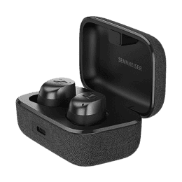 Sennheiser MOMENTUM True Wireless 4 in Ear Earbuds | Intelligent Adaptive ANC | Qi Fast Charge | Black Graphite