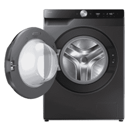Samsung Fully Automatic Front Load Washing Machine | 9 Kg | Eco Bubble | Refined Inox | WW90DG6U24AXTL