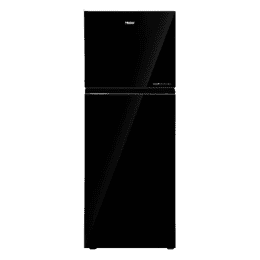 Haier 328L Top Mount Refrigerator | 2 Star | Frost Free | Black Glass Finish | HRF-3782PKG-P
