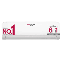 LG 6 in 1 Convertible 1 Ton Inverter Split Ac | 5 Star | White | TSNQ14JWZE