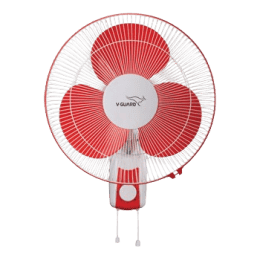 V Guard Glado STD Wall Fan | 1330 RPM | White Red