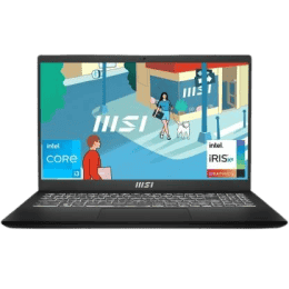 MSI Modern 15 Laptop | Intel Core i3 13th Gen 1315U | 8 GB | 512 GB SSD | Classic Black | 9S7-15H112-883