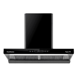 Pureflames Topaz 90 Chimney | 90 cm | dark grey body