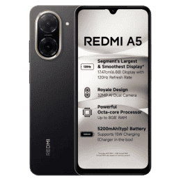 Redmi A5 4G | 4GB | 128GB | Just Black
