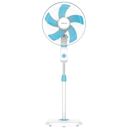 Bajaj Penta Robusto Pedestal Fan | 400mm | 5 Blades | Icy Blue