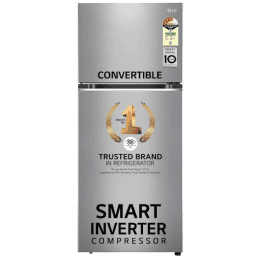 LG Double Door Refrigerator | 380L | 2 Star | Smart Inverter Compressor | Shiny Steel | GL-S412SPZY FPZZEBN