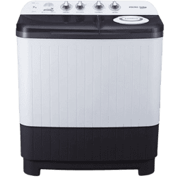 Voltas Beko Semi Automatic Top Load Washing Machine | 7.5 kg | 5 Star | Grey | WTT75DGRT