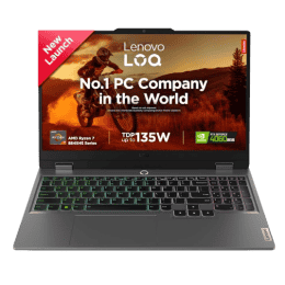 Lenovo LOQ Gaming Laptop | Ryzen 7  Core 8845HS  | 16 GB | 1 TB |  8 GB Graphics NVIDIA GeForce RTX 4060 | Luna Grey | 83DX000MIN