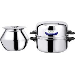 LLM Stainless Steel Double Delight Cook and Serve Pot Thermal Rice Cooker | 1 Kg | Stainless Steel