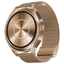 boAt Enigma Gem Smartwatch | Bluetooth Calling | 30.2mm AMOLED Display | Rose Gold