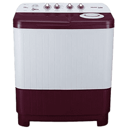 Voltas Beko Semi Automatic Top Load Washing Machine | 7.5 kg | 5 Star | White Maroon | WTT75DBRT