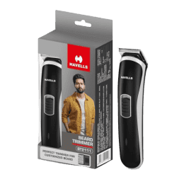 Havells Rechargeable Beard Trimmer | Zero Trim with 0.5 Mm Precision | Black | BT2111